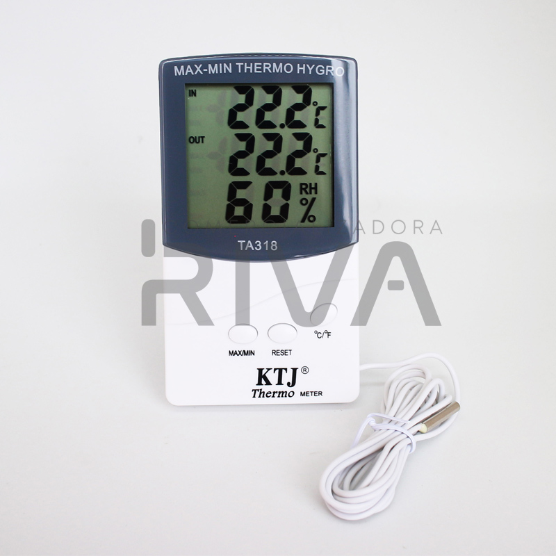 Termo-higrómetro digital para interiores con temporizador KT-9