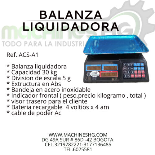Balanza liquidadora de Mesa Ref.ACS-A1 - Imagen 2