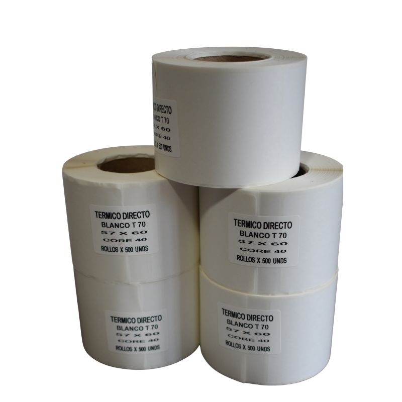 Rollo 57x60 adhesivos Térmico Dibal protegido y sin protección Ref.865212 - Imagen 3